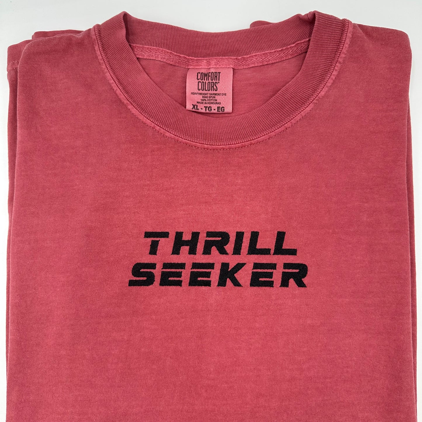 Red Thrill Seeker Embroidered T-Shirt