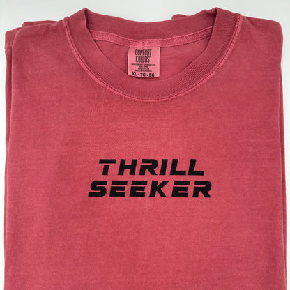 Red Thrill Seeker Embroidered T-Shirt