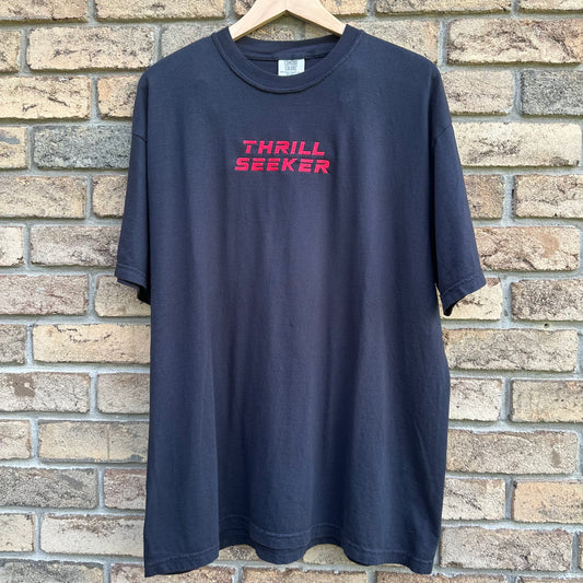 Black Thrill Seeker Embroidered T-Shirt