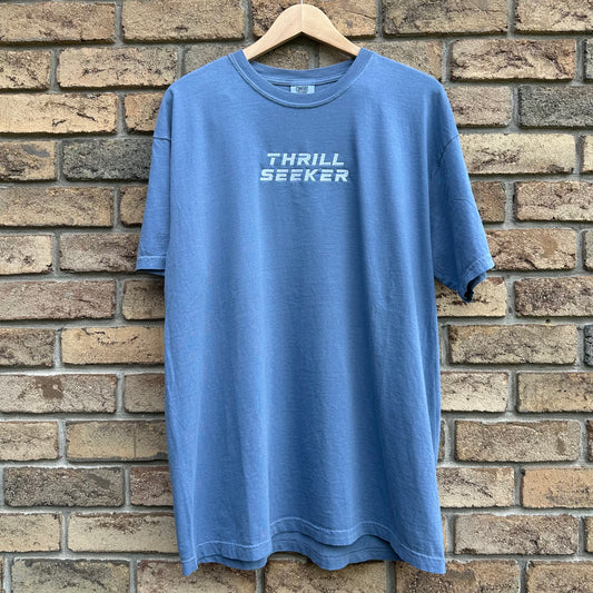 Blue Thrill Seeker Embroidered T-Shirt