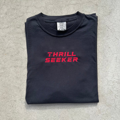 Black Thrill Seeker Embroidered T-Shirt