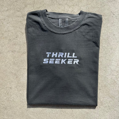 Gray Thrill Seeker Embroidered T-Shirt